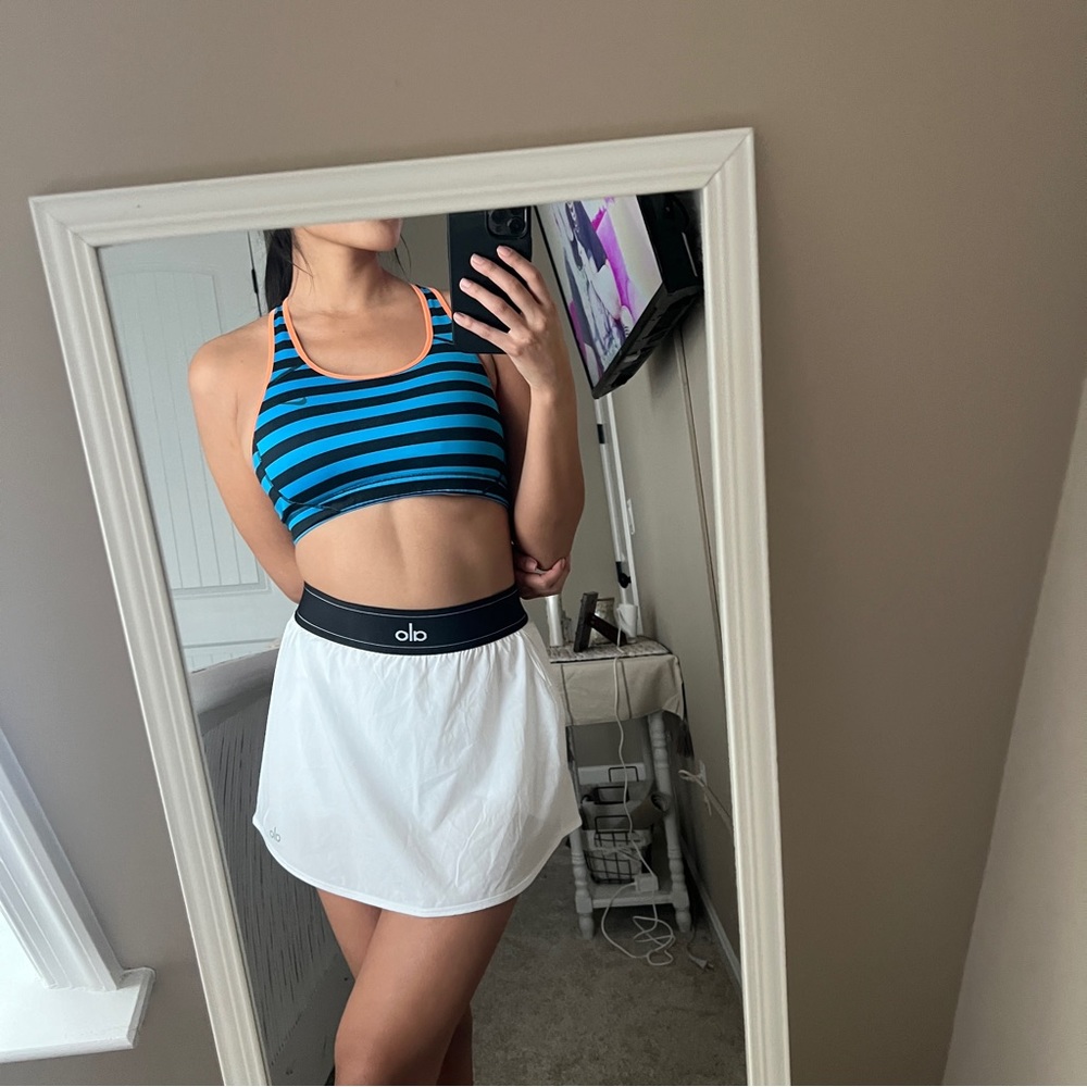 Nike striped sports bra